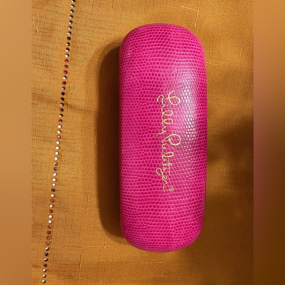 Lilly Pulitzer Pink and Blue Eyeglass Case